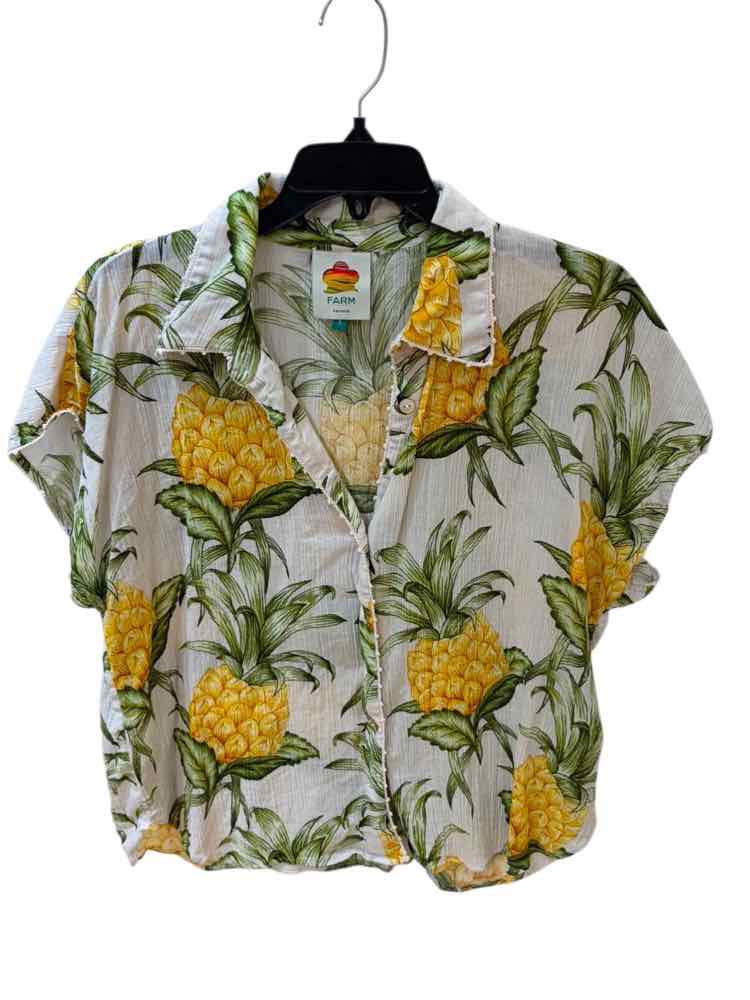 farm rio beige and multi Size S Shirt