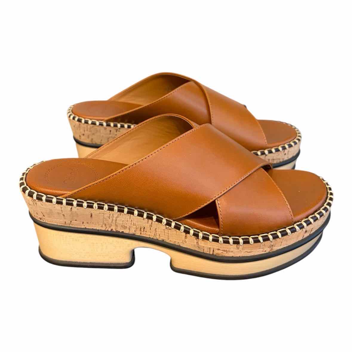 Chloe Brown and Tan Size 36 Shoes