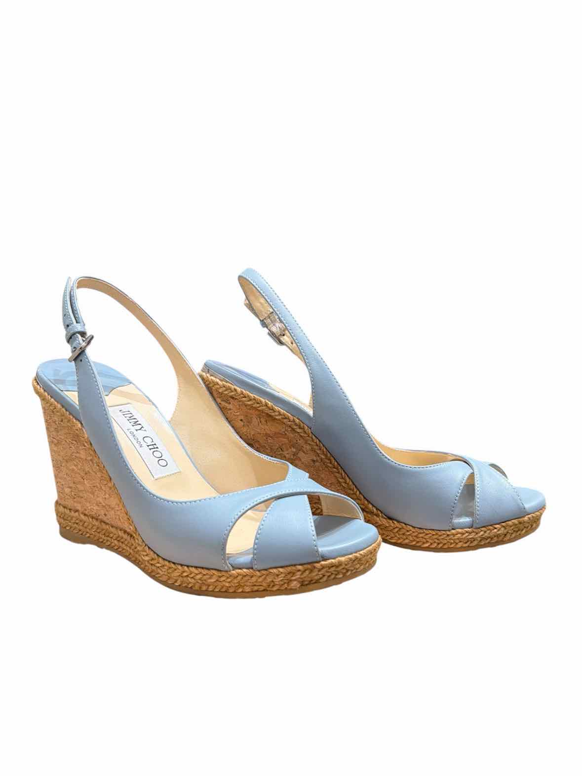 Jimmy Choo Blue and Beige Size 39 1/2 Shoes