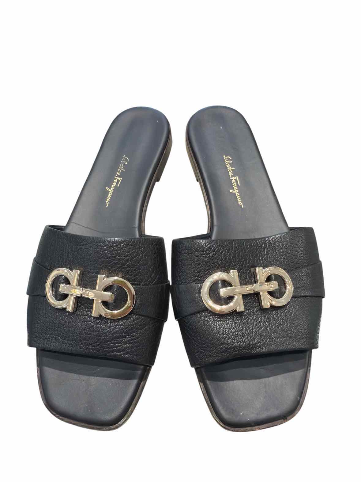 Salvatore Ferragamo Black Size 8 1/2 Sandals