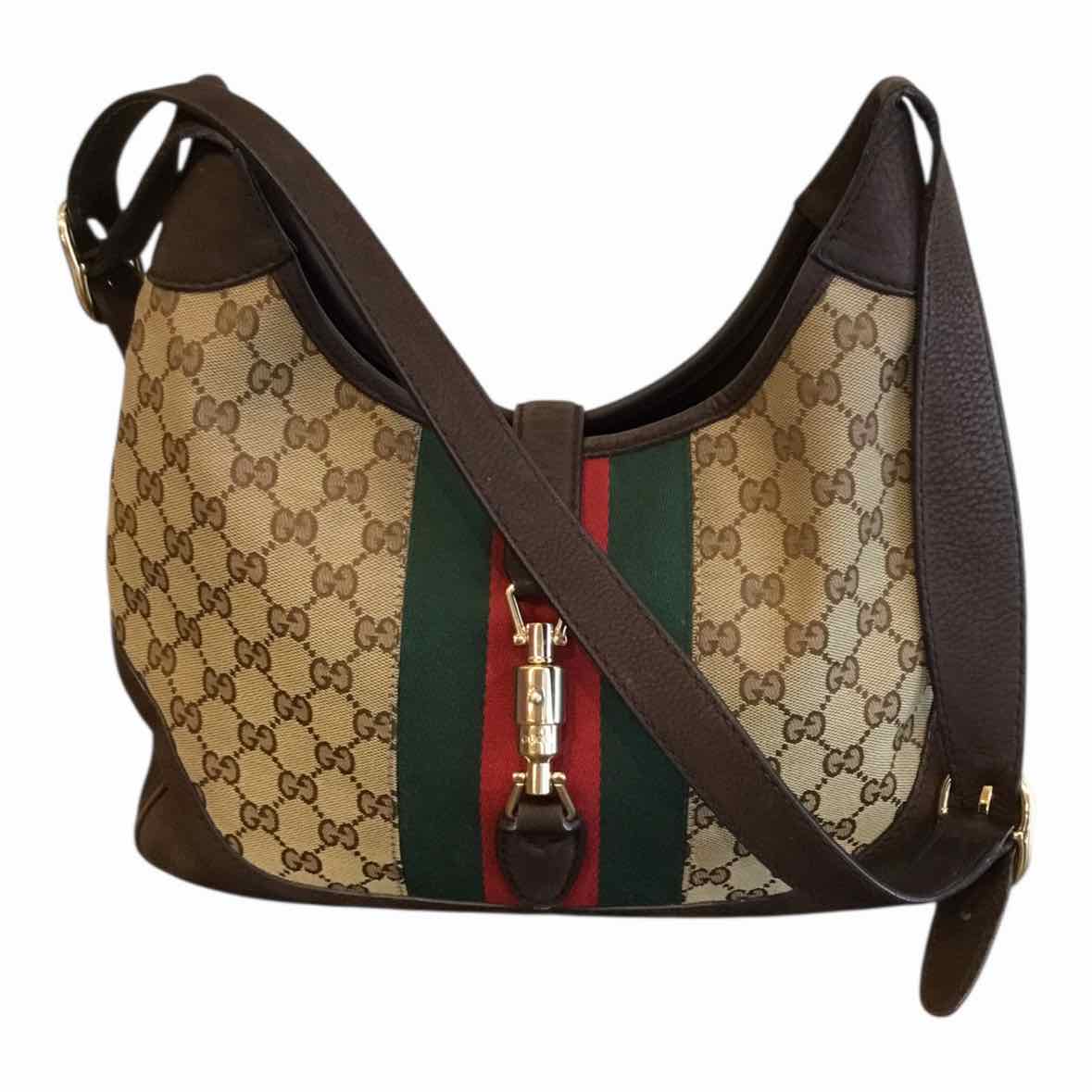 Gucci Original GG Canvas Web Jackie Hobo Brown multi Handbag
