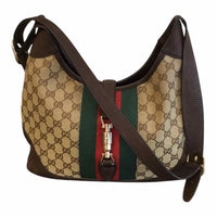 Gucci Original GG Canvas Web Jackie Hobo Brown multi Handbag
