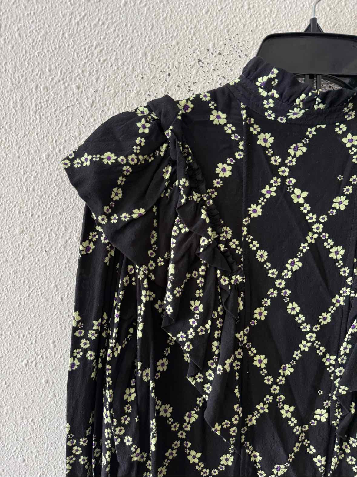 Ganni Black and yellow Size 36 Dress