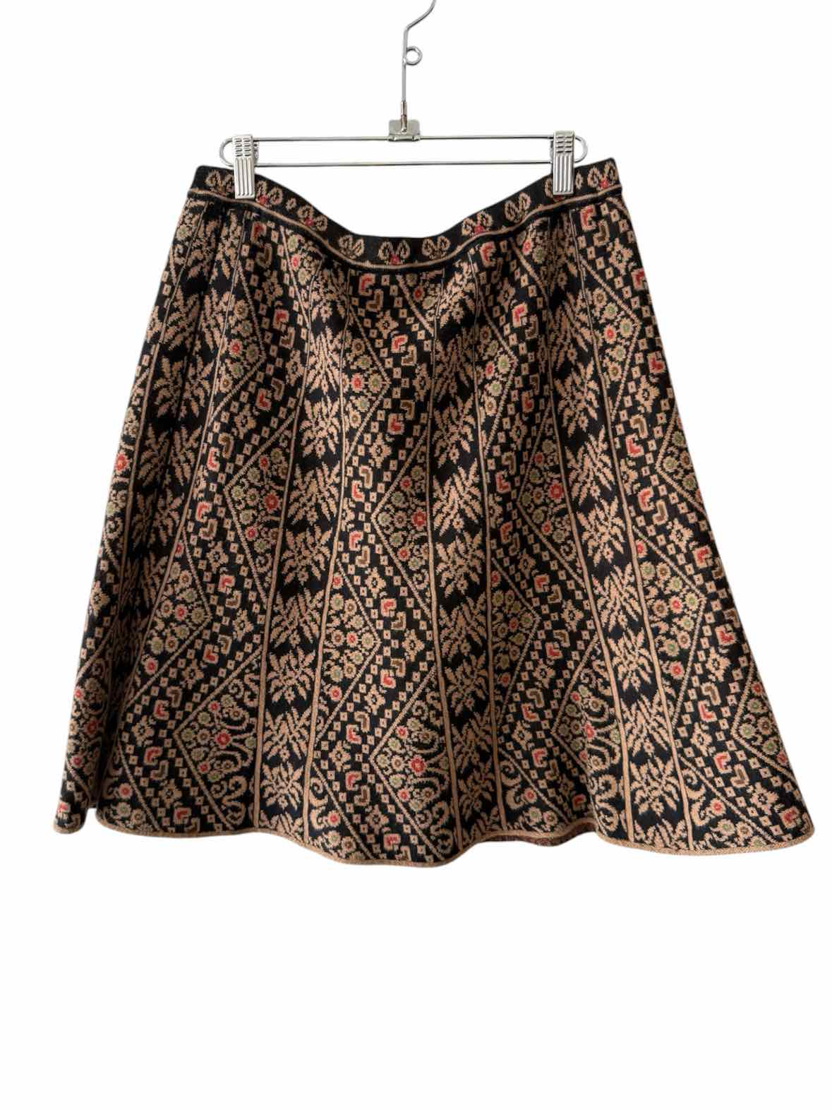 Peruvian Connection Black Multi Size L Skirt