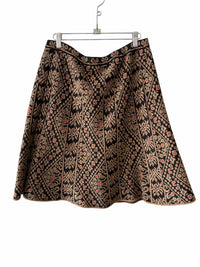 Peruvian Connection Black Multi Size L Skirt