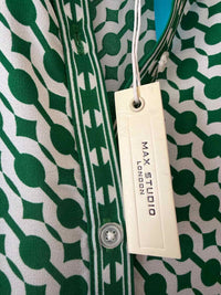 Max Studio Green and White Size S Dress