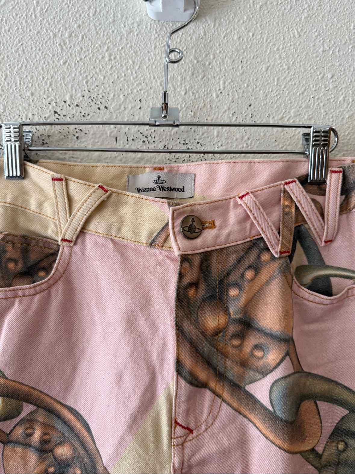 Vivienne Westwood Pink and Cream Size 31 Jeans