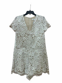 Alexis White and Tan Size M Romper