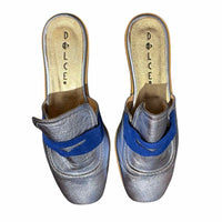 Dolce Metallic Blue Size 37 Shoes