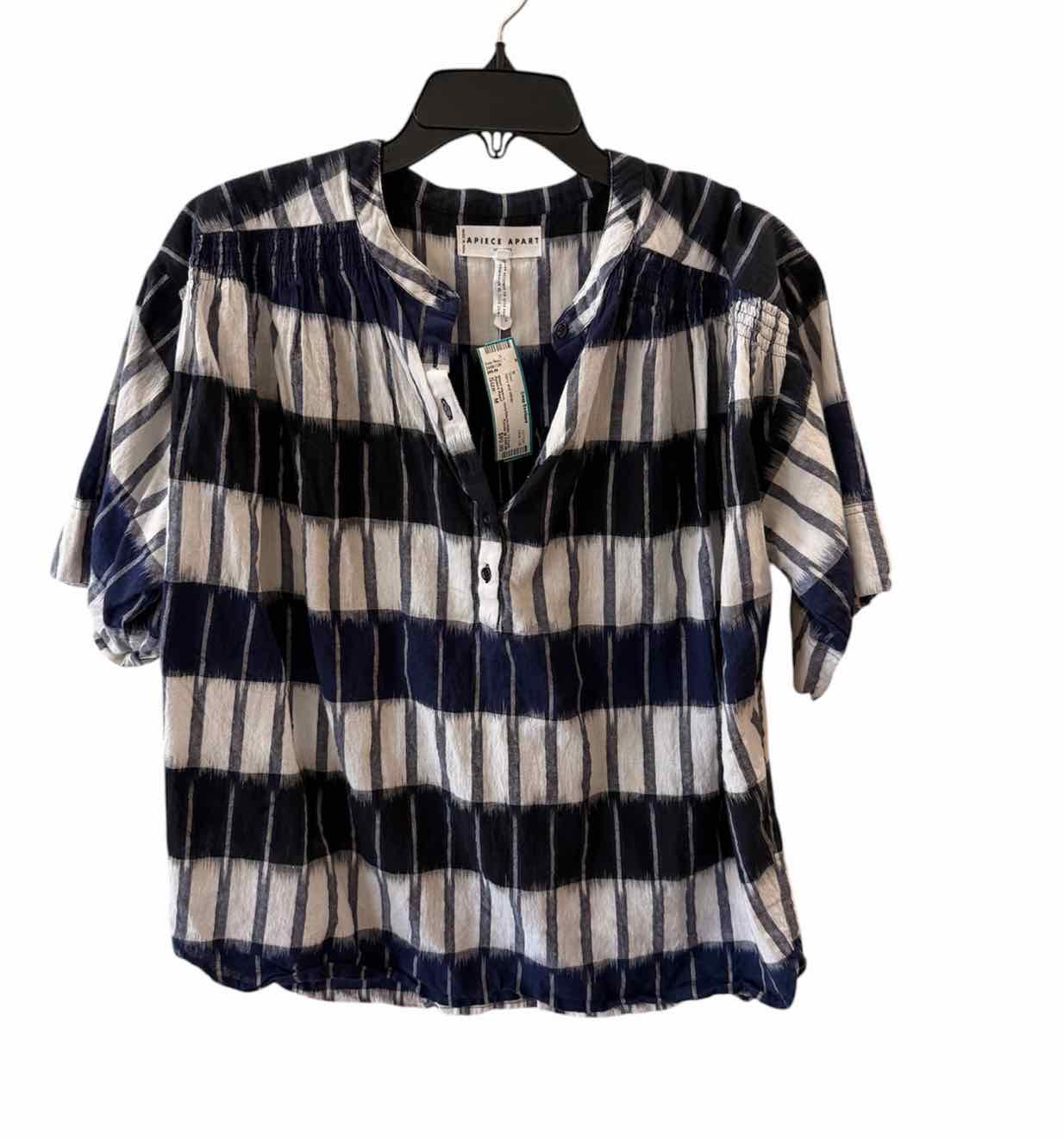 Apiece Apart Navy and White Size M Shirt
