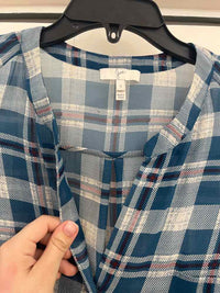 Joie Blue Plaid Size S Shirt
