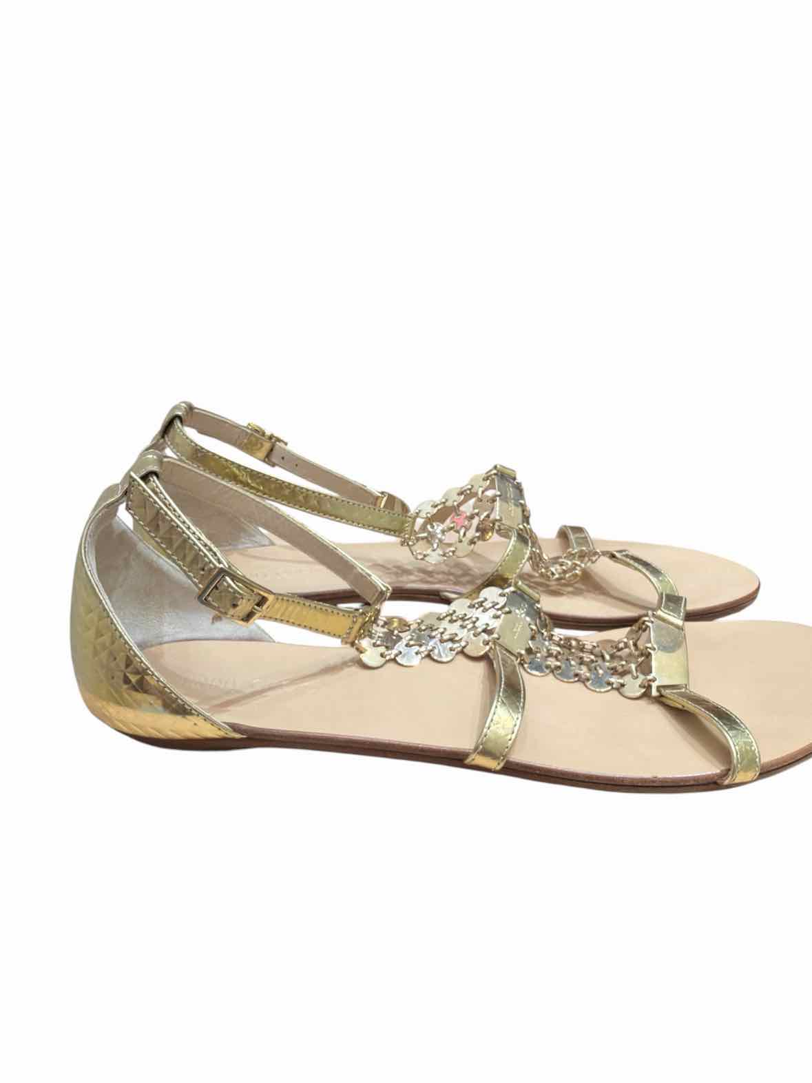 Jimmy Choo Gold and beige Size 39 1/2 Shoes