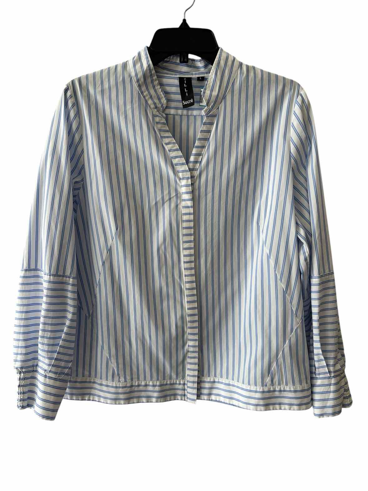 Lilli Sucre Blue and White Size L Shirt