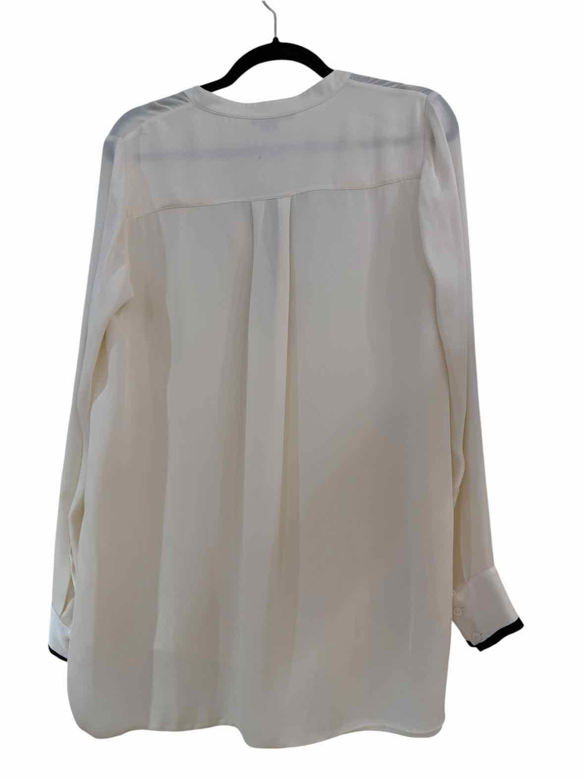 Vince Cream and Black Size 8 Shirt