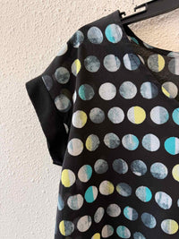 Joan Vass Black and Teal Size S Shirt