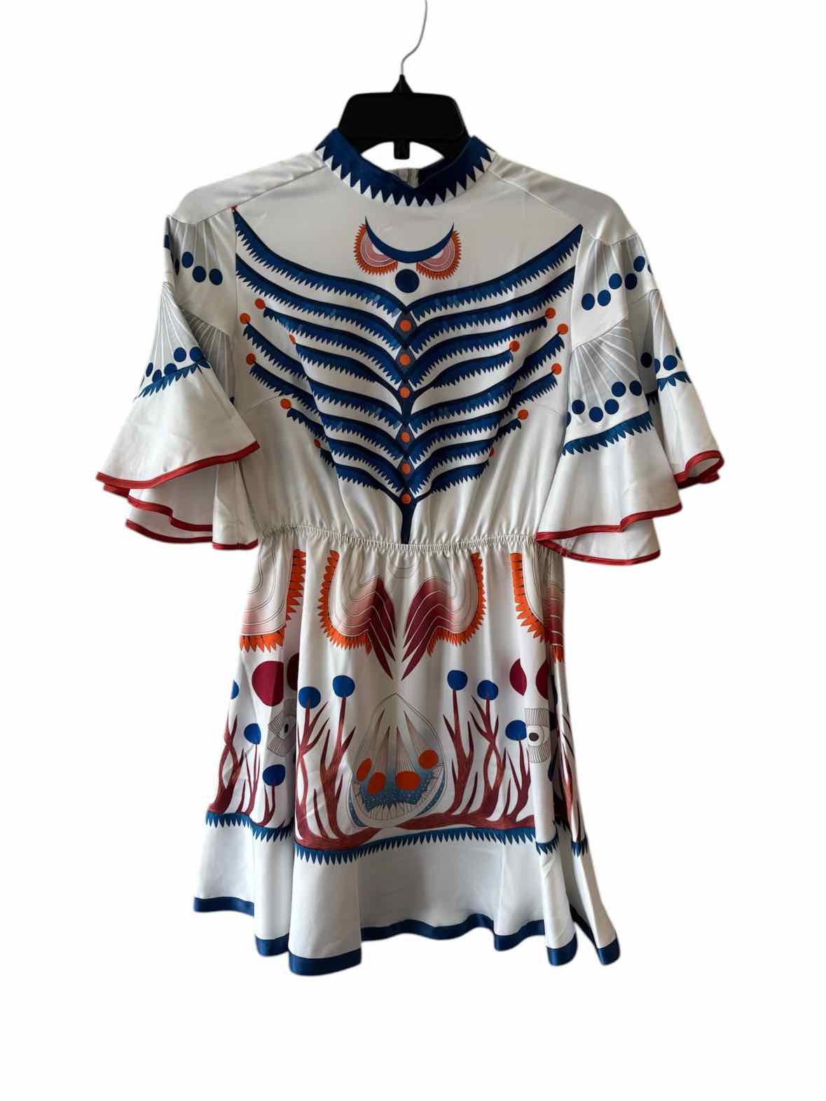 Marc Feier White Multi Size S Dress
