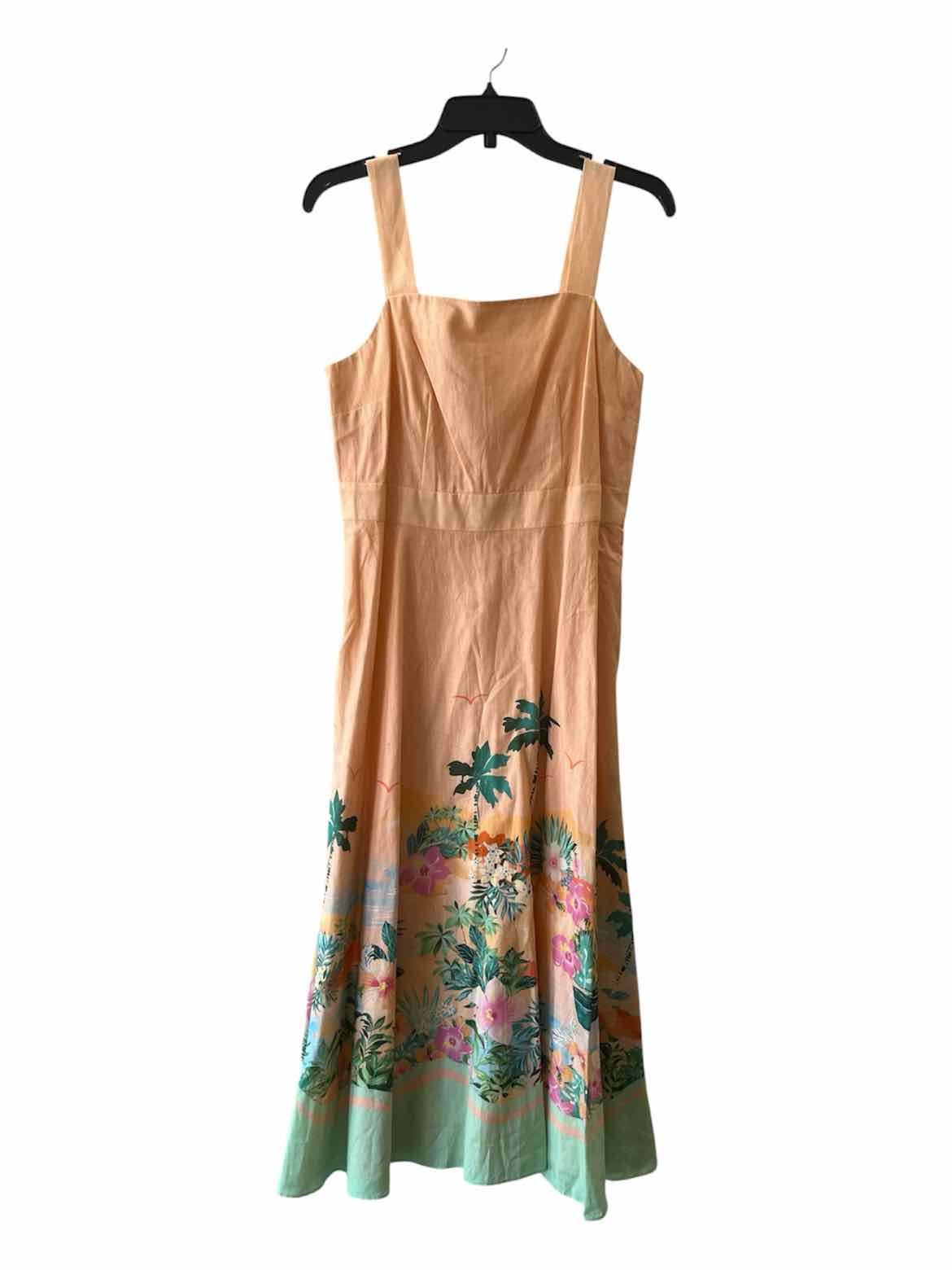 Talbots Orange Multi Size 2 Dress