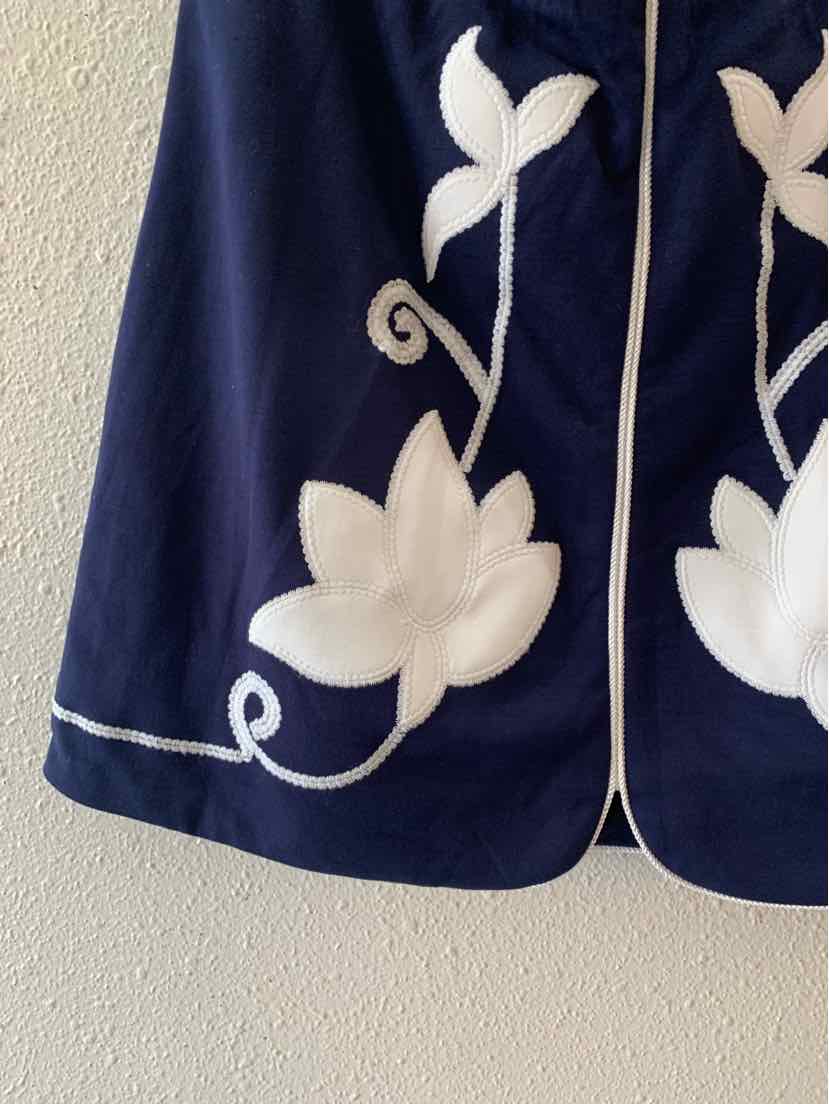 Entro Navy and White Size L Skirt