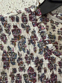 Veronica Beard White Multi Size 8 Shirt