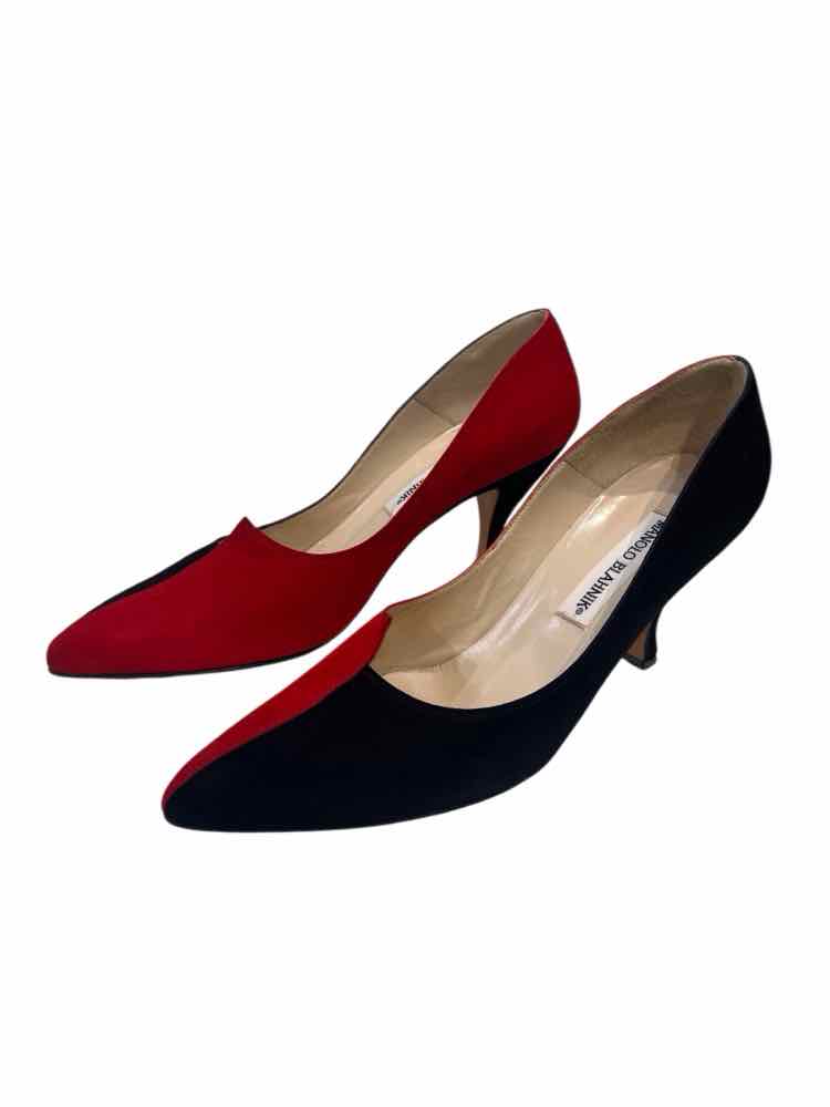 Manolo Blahnik black and red Size 38.5 Shoes
