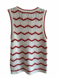 Veronica Beard White and Orange Size L Shirt