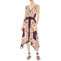 Sandro beige and multi Size 38 Dress