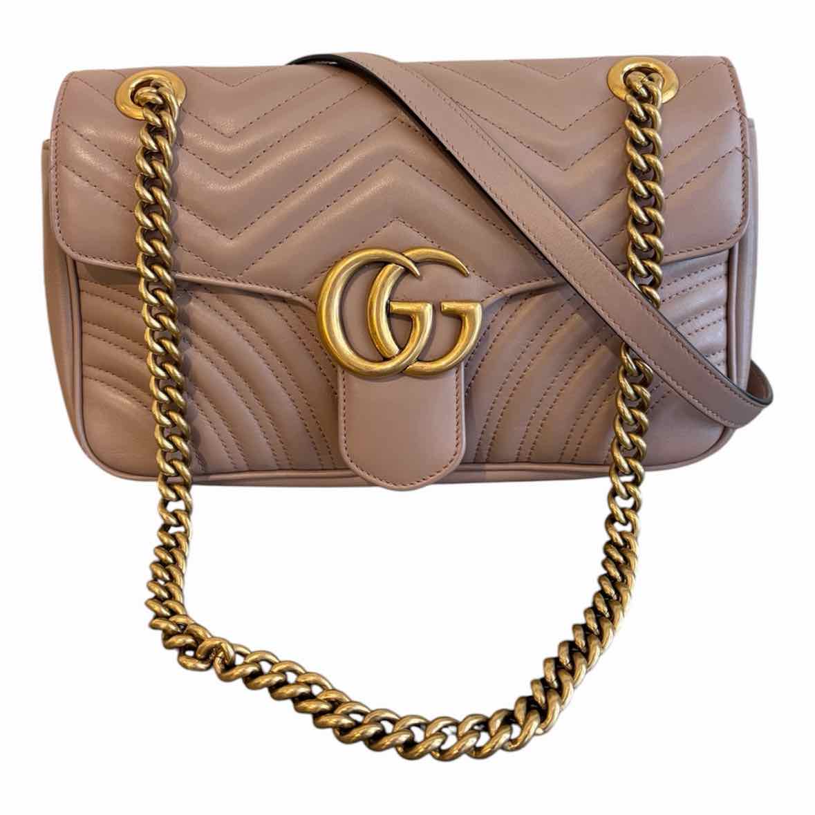 Gucci GG Marmont Small Leather Shoulder B rose mauve Handbag