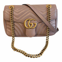 Gucci GG Marmont Small Leather Shoulder B rose mauve Handbag