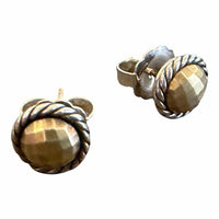 David Yurman Silver and Gold Earrings