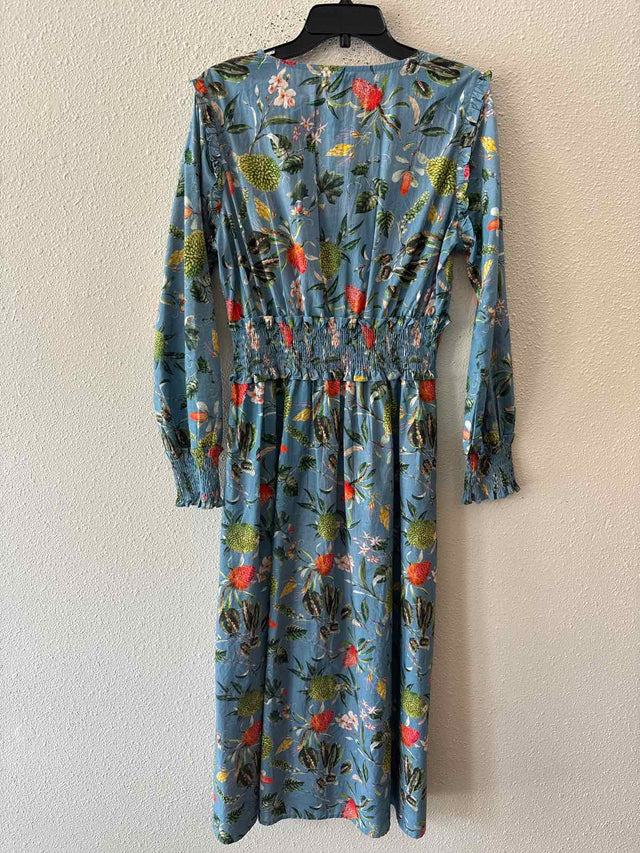 Olivia James Blue Multi Size L Dress
