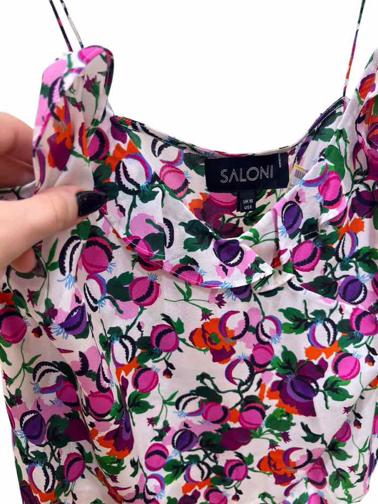 Saloni Purple Multi Size 6 2 PC Dress