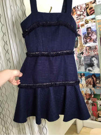 Amanda Uprichard Navy Blue Size XS Dress