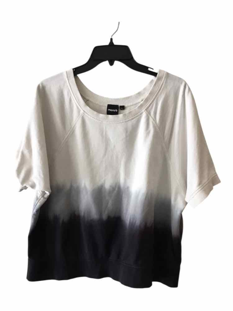Mona B White Multi Size L Shirt