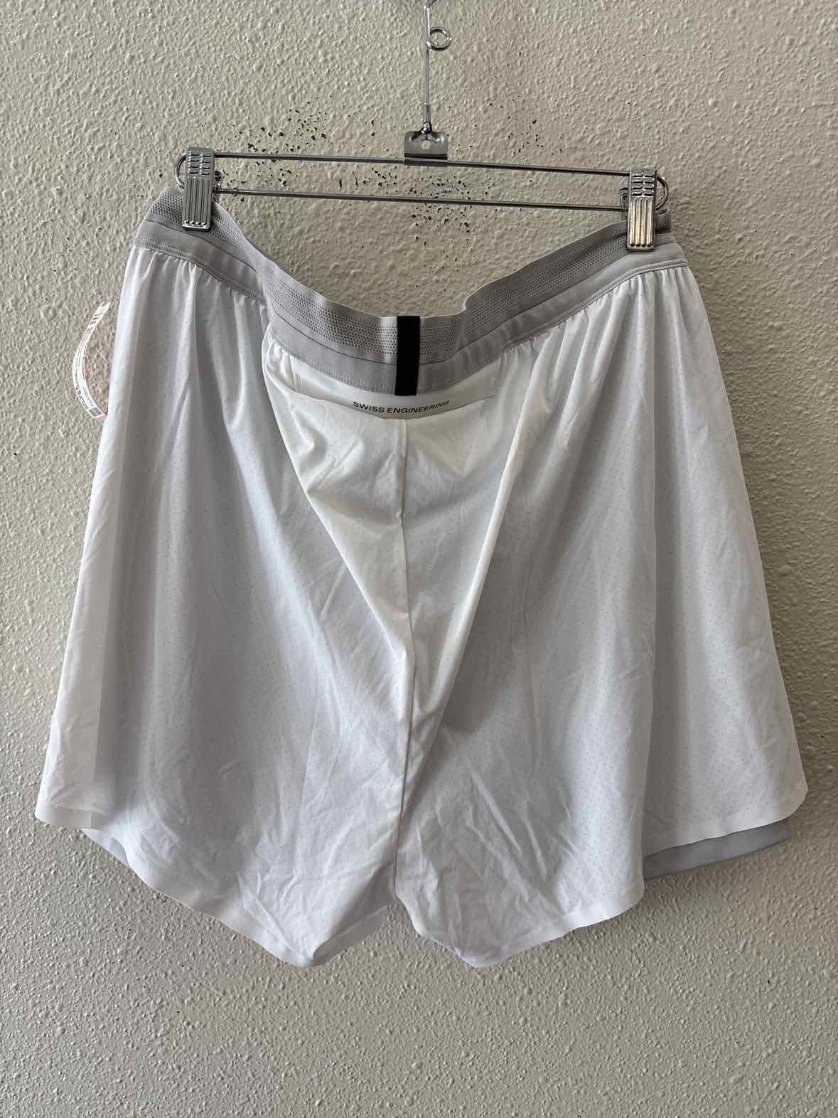 On White and Grey Size L Shorts