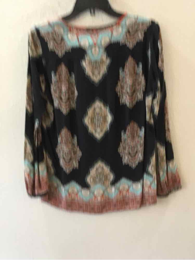ecru Black Multi Shirt