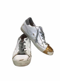 Golden Goose White and Gold Size 37 Shoes