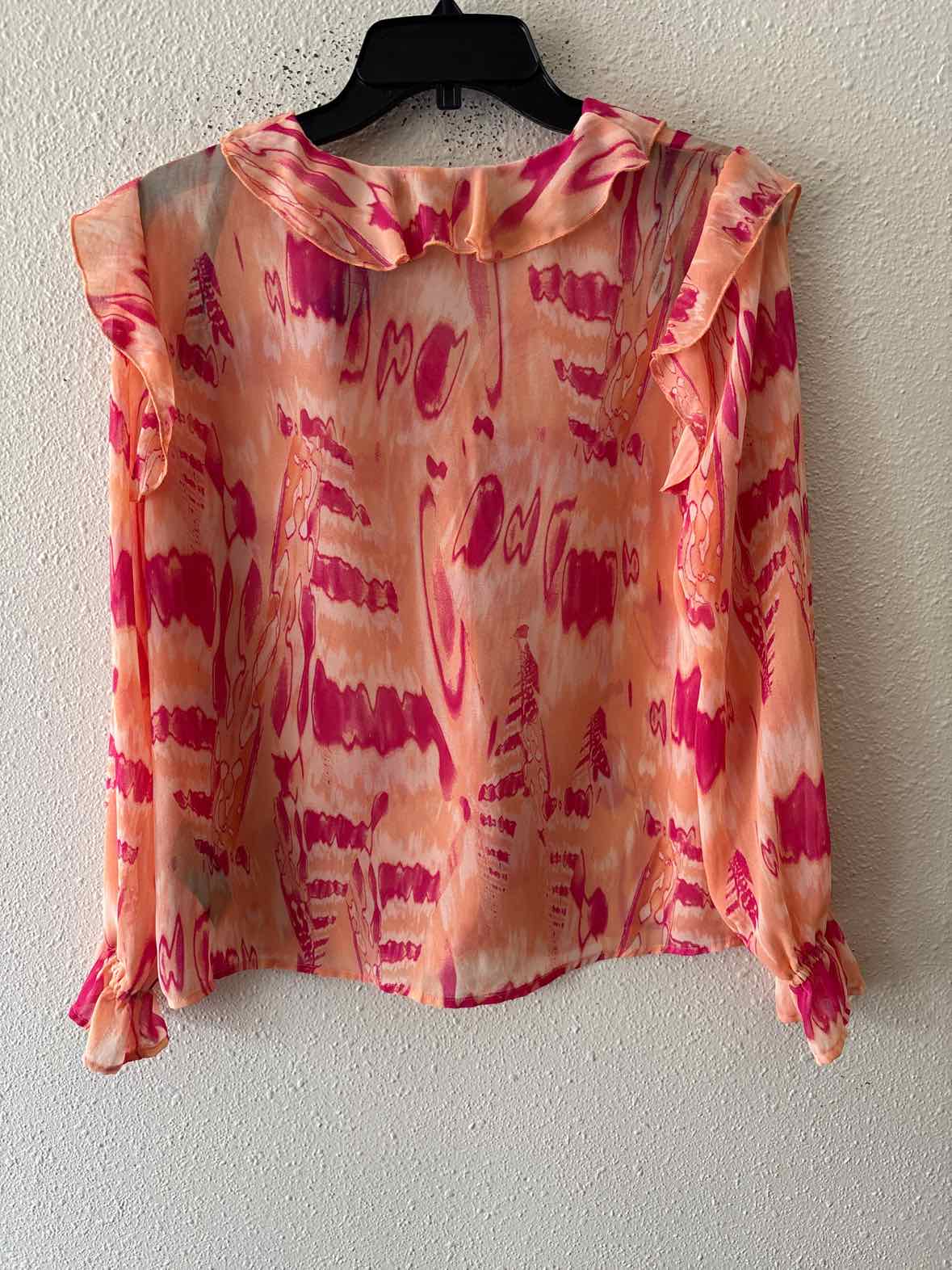 Nicole Miller Peach and Pink Size S Shirt