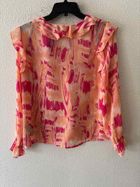 Nicole Miller Peach and Pink Size S Shirt