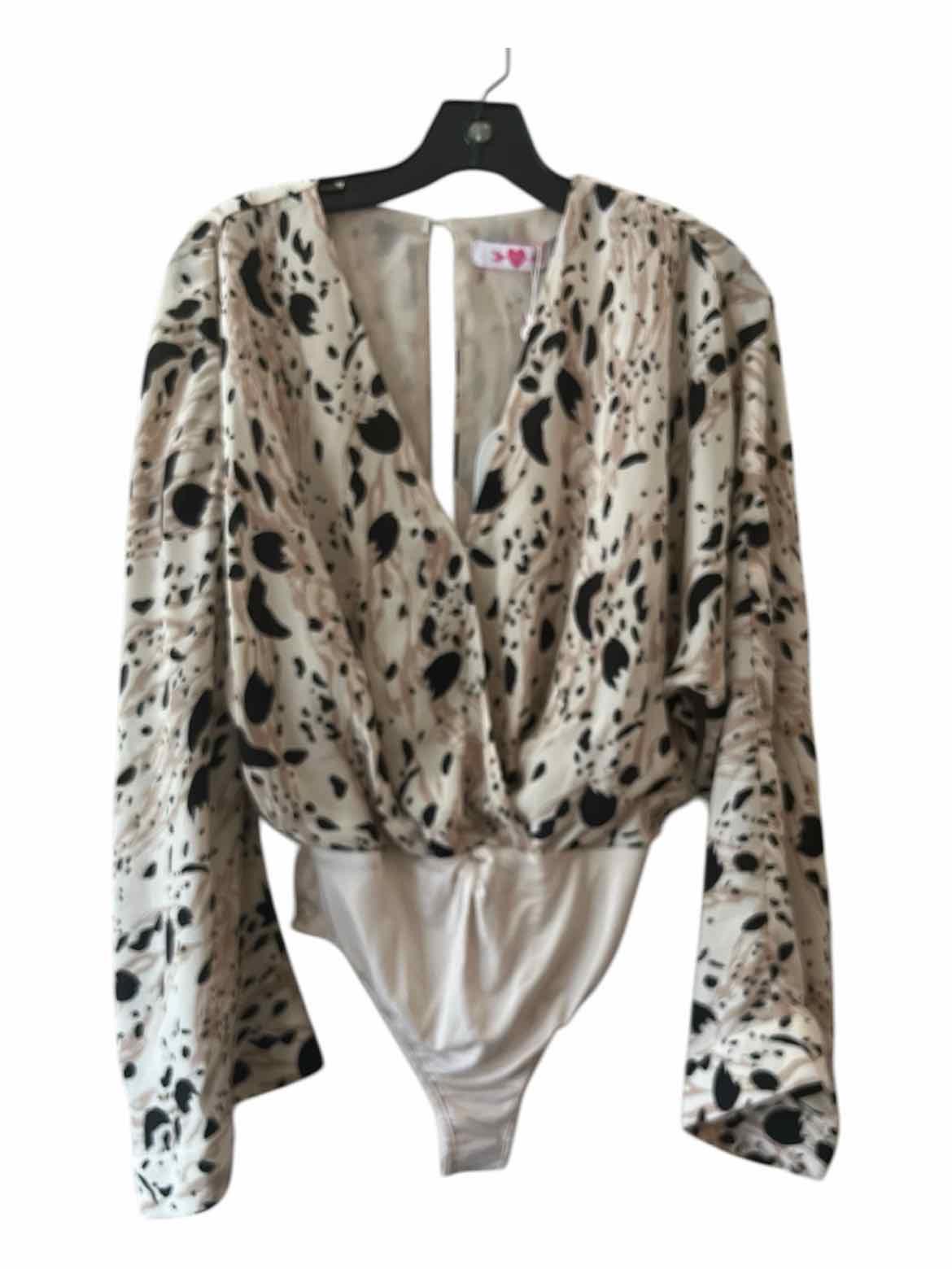 buddy love beige and black Size XS Bodysuit