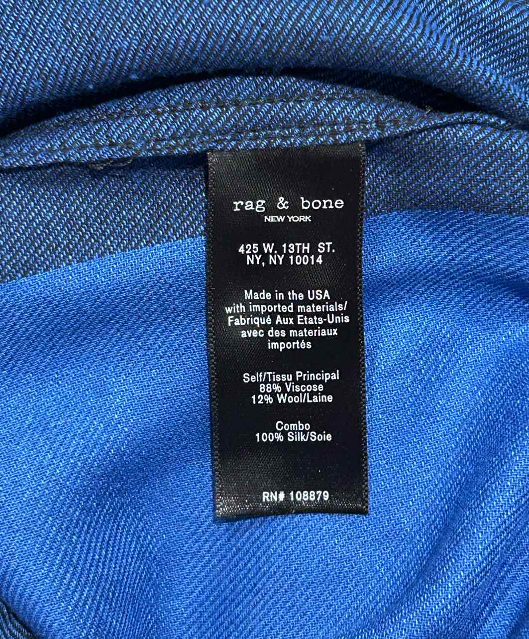 rag & bone Black and blue Size XXS Shirt