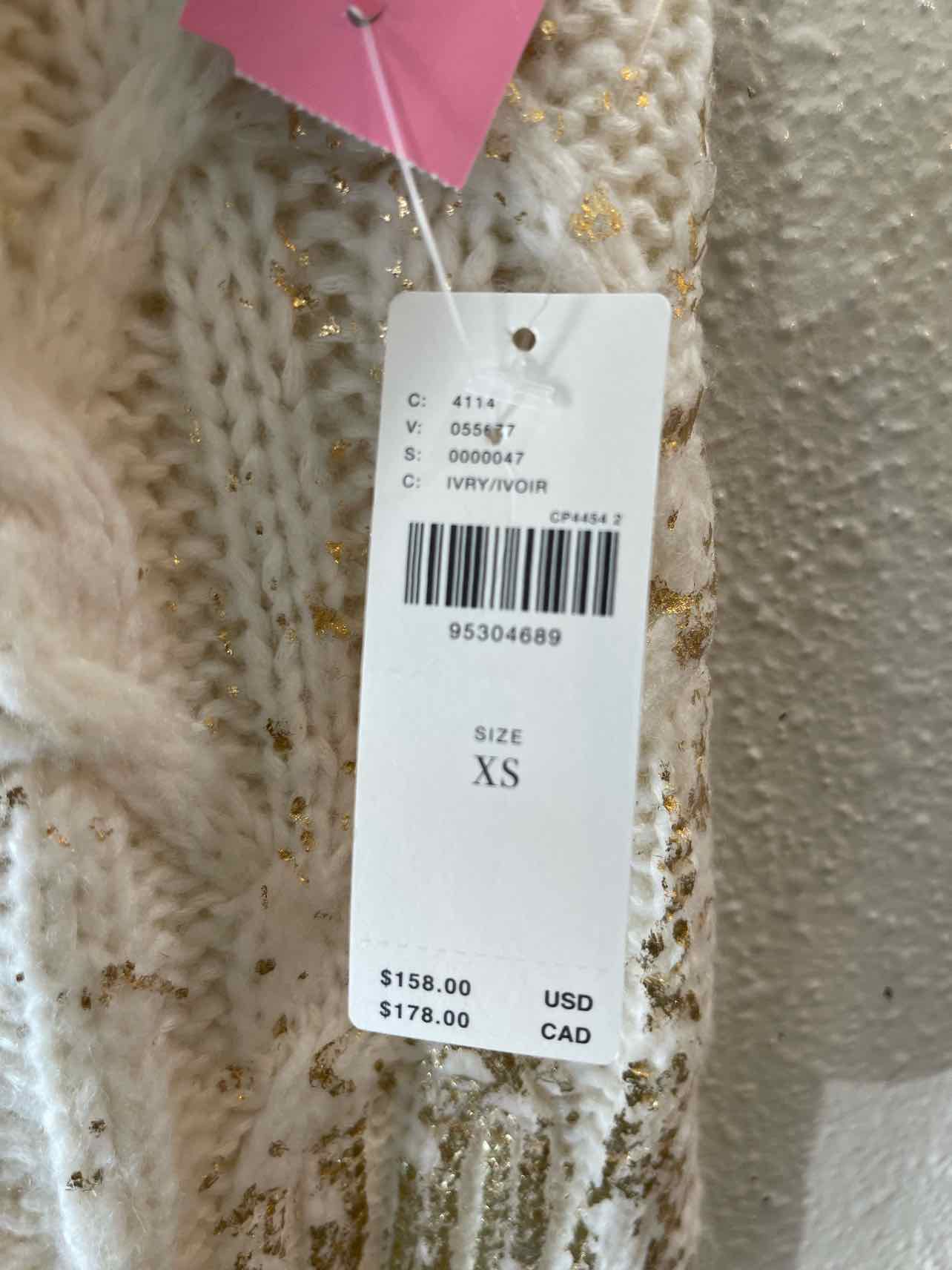 Anthropologie Cream and Gold Size XS Shirt