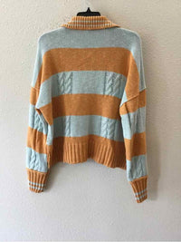 Ascot and Hart Orange and Blue Size M Sweater