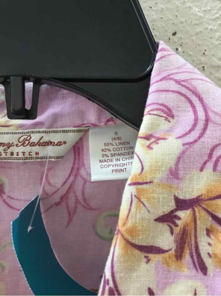 Tommy Bahama Light Pink Size S Shirt