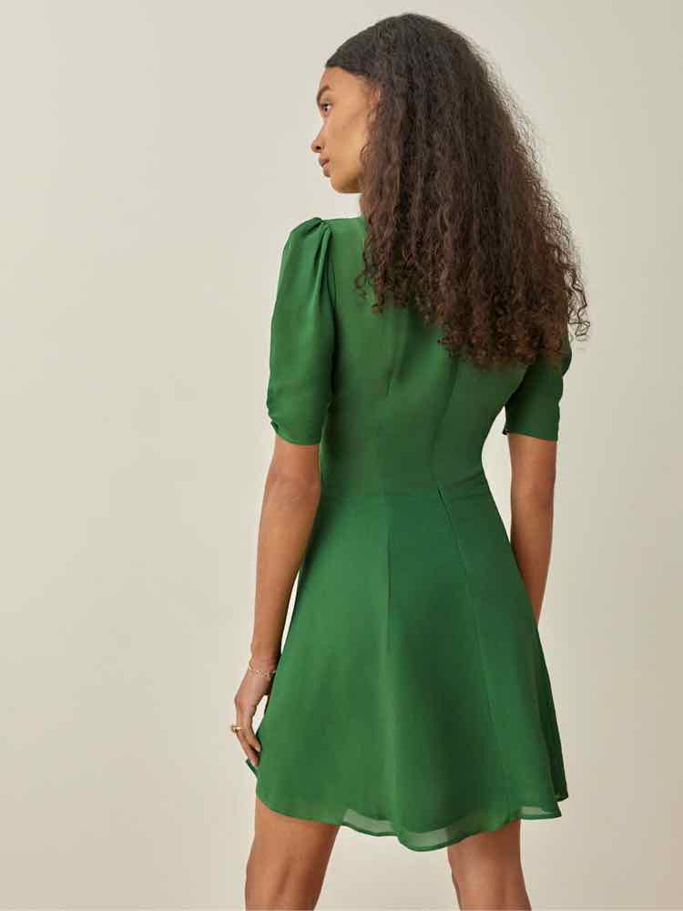 Reformation Green Size 6 Dress