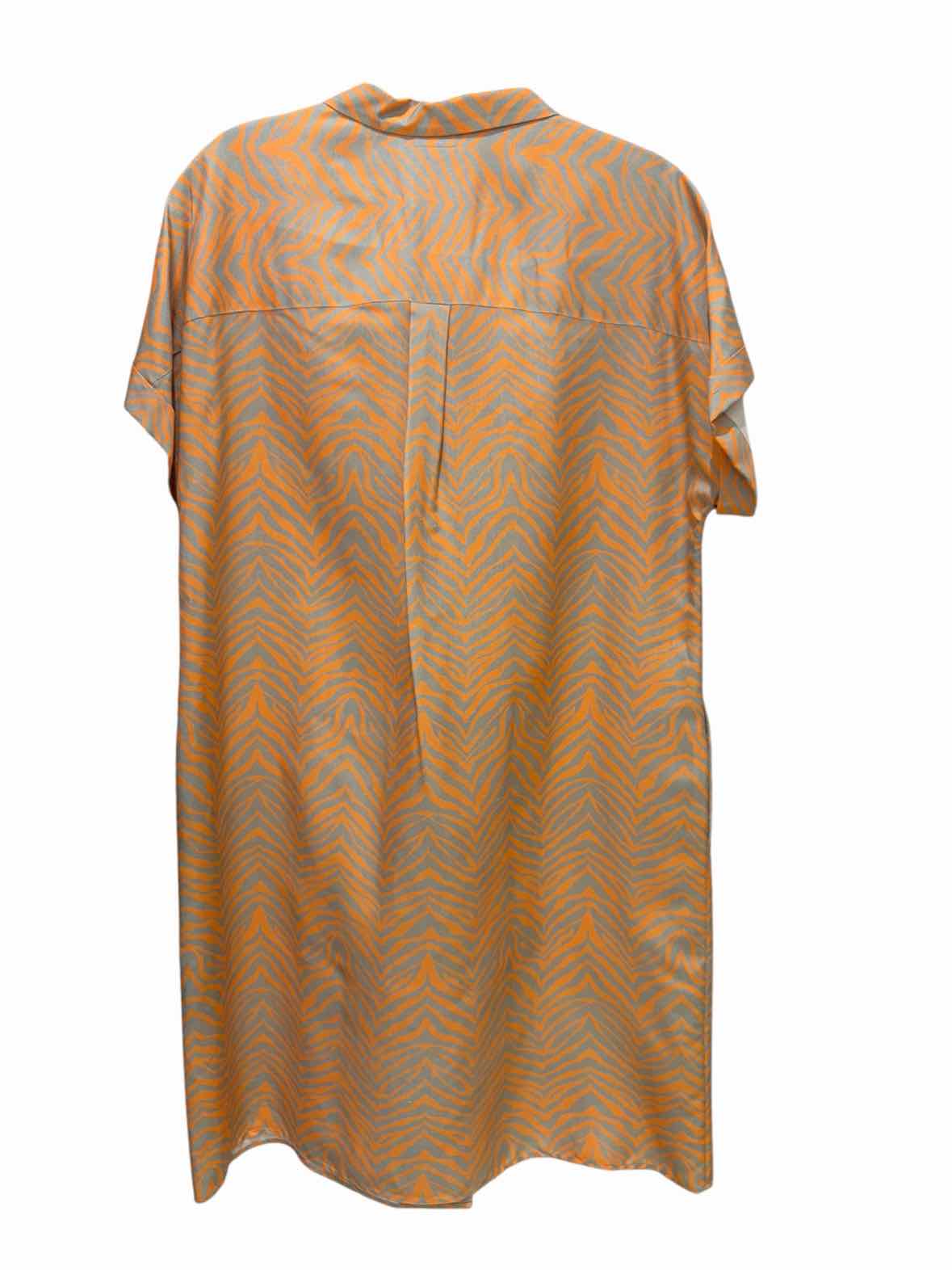 Lafayette 148 Orange and Grey Size L Dress