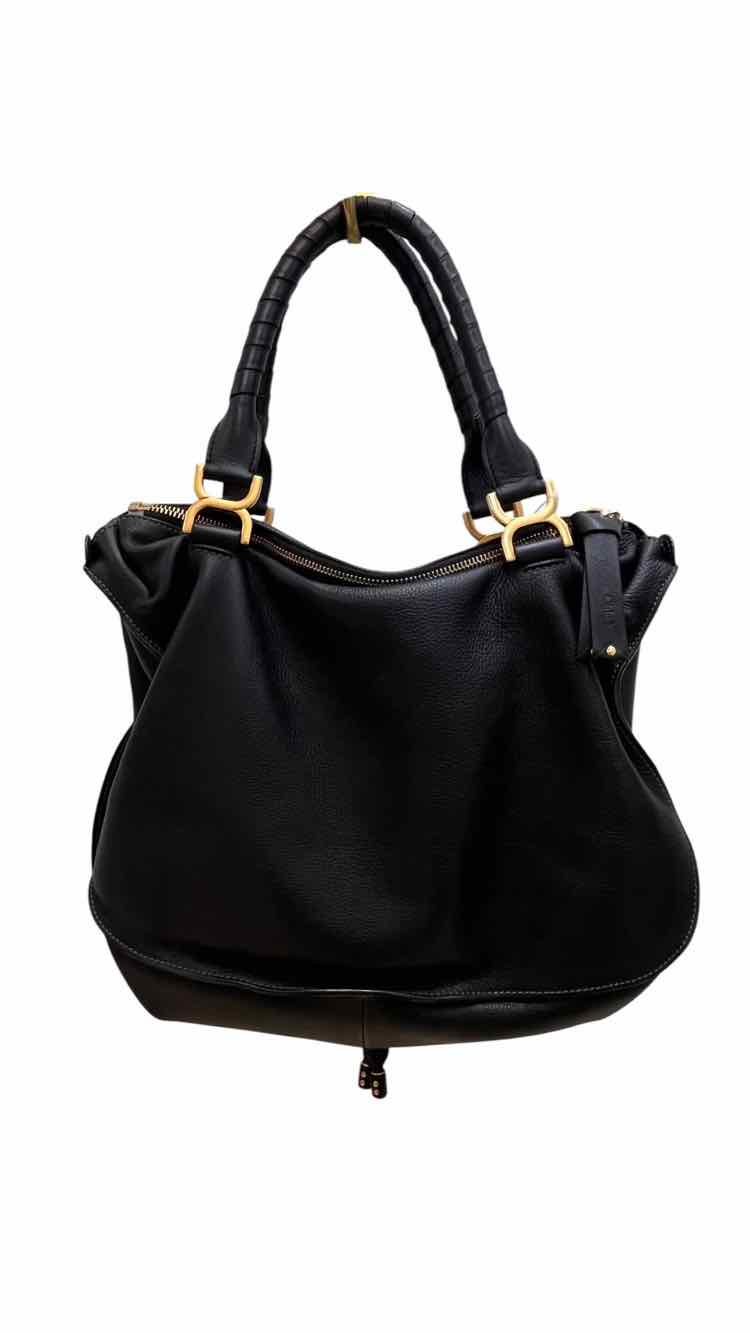 Chloe Marcie Satchel Black Handbag