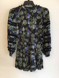 Love Shack Fancy Navy and Green Size S Dress