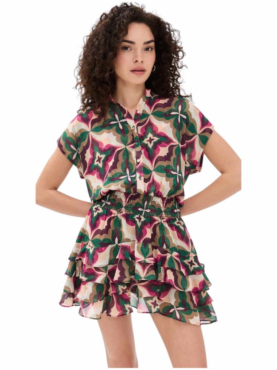 Misa Green and Purple Size S Dress