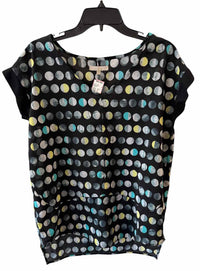 Joan Vass Black and Teal Size S Shirt