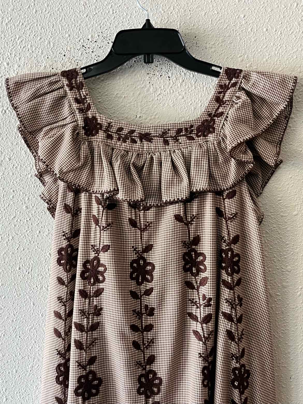 Mi Golondrina brown and white Size XS Dress
